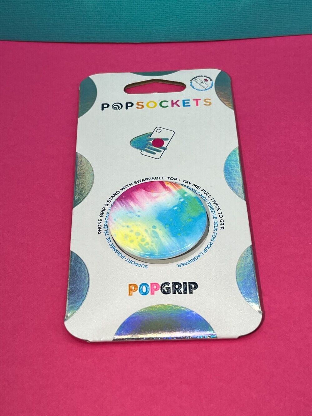 PopSockets PopGrip - Expanding Stand and Grip Swappable Top - Pastel Spray